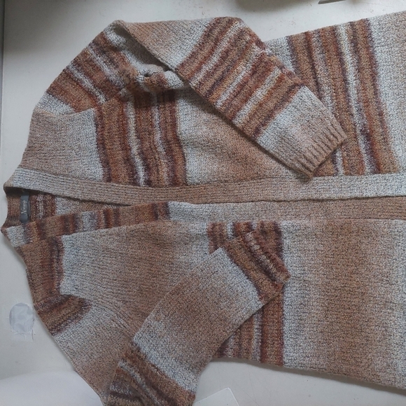 Natural Reflections Tan Brown Cardigan Knit‎ Sweater Wool Blend Size M - Picture 8 of 10